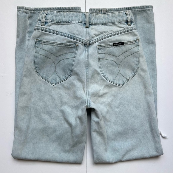 Rolla's Heidi High Rise Loose Straight Jeans Light G'Day Mate Wash Distressed 26 - Picture 9 of 14